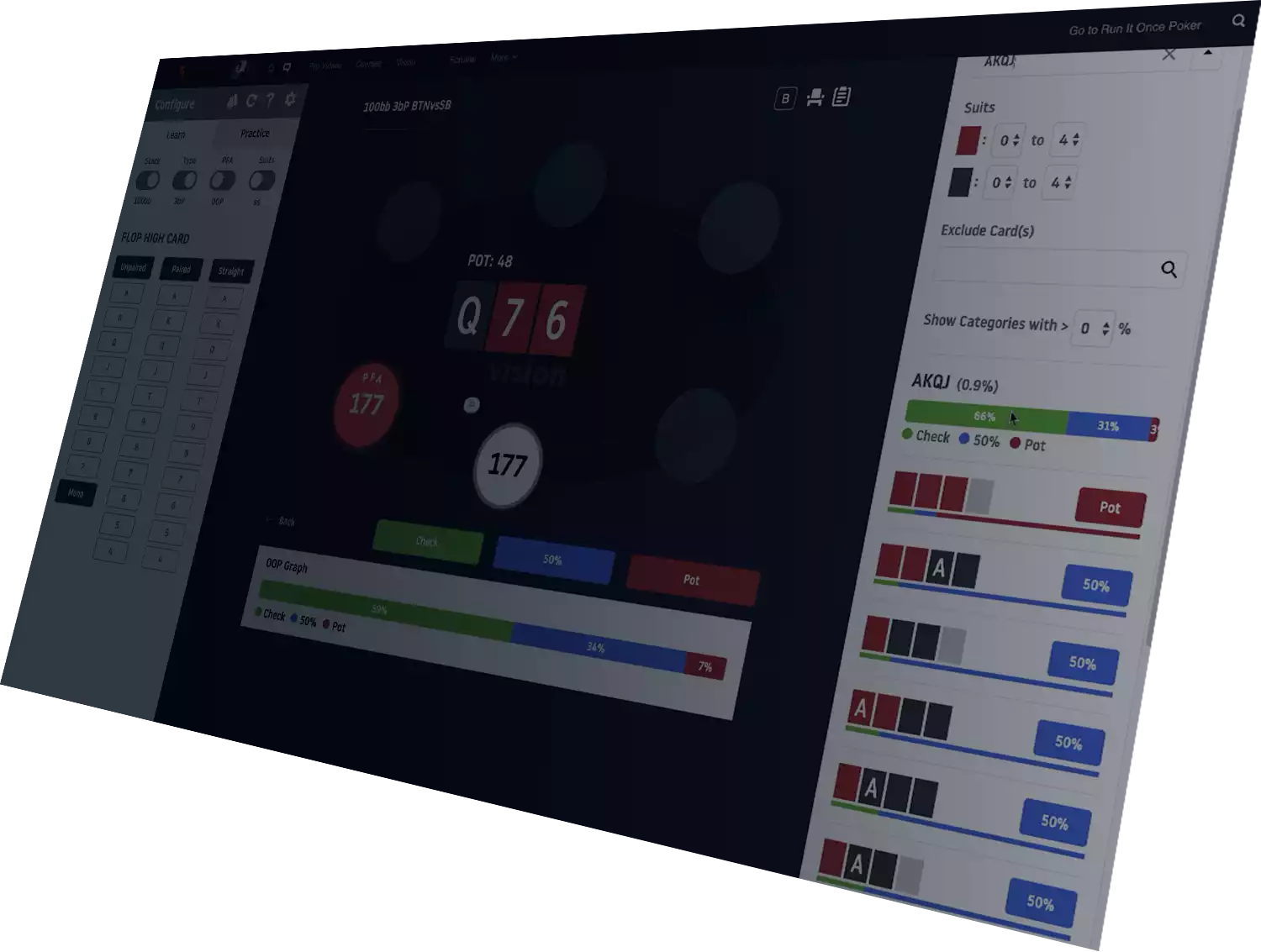 Screenshot of Vision interface.